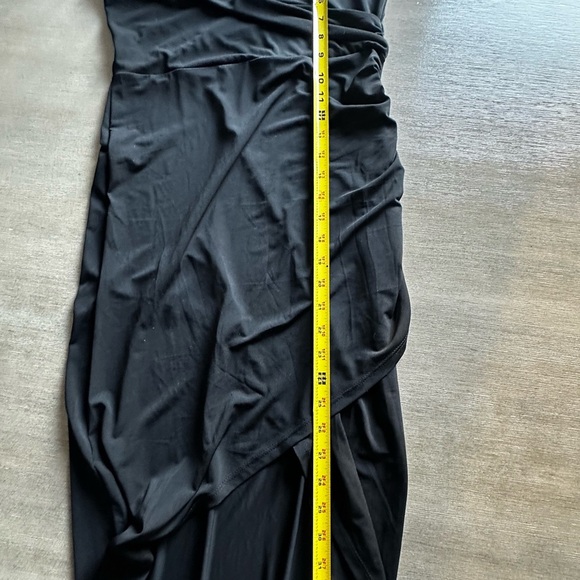 VENUS stretchy strappy small Black high low bottom Dress nwot - Picture 5 of 9